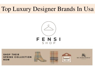 Top Luxury Designer Brands In Usa