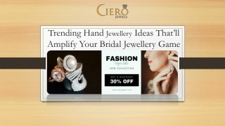 Trending Hand Jewellery Ideas That’ll Amplify Your Bridal Jewellery Game