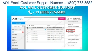 AOL Email Customer Support Number  1(800) 775 5582