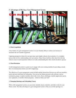 Gym management software in Dubai