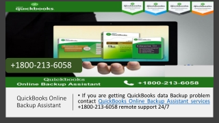 QuickBooks Online Backup Assistant 1800-213-6058 Services Help