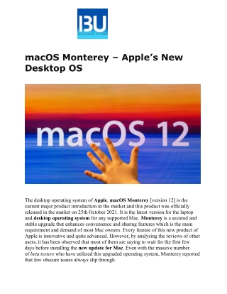 macOS Monterey – Apple’s New Desktop OS