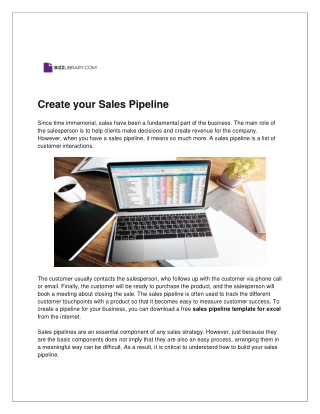 Create your Sales Pipeline | Bizzlibrary