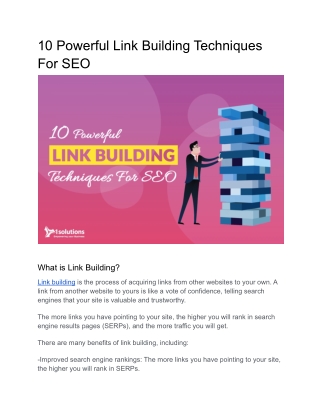 10 Powerful Link Building Techniques For SEO (1)