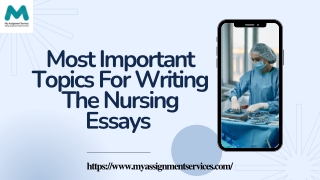 Important Topics For Writing The Nursing Essays