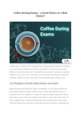 Coffee during Exams