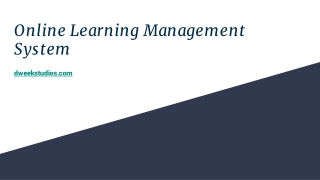 Online Learning Management System