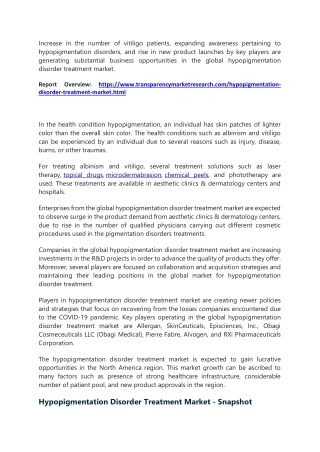 Hypopigmentation Disorder Treatment Market
