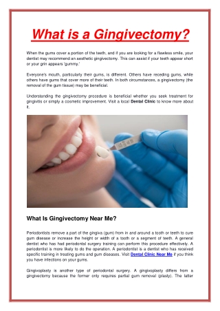What is a Gingivectomy