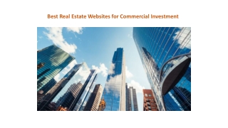 Best Real Estate Websites for Commercial Investment