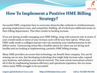 How To Implement a Positive HME Billing Strategy?