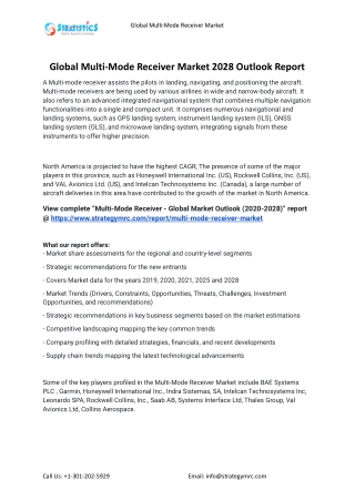 2021 Multi-Mode Receiver Industry Global Analysis Report