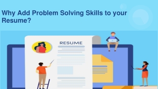 Why to include problem solving skills on your resume