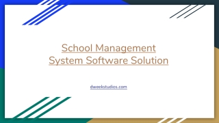 School Management System Software Solution
