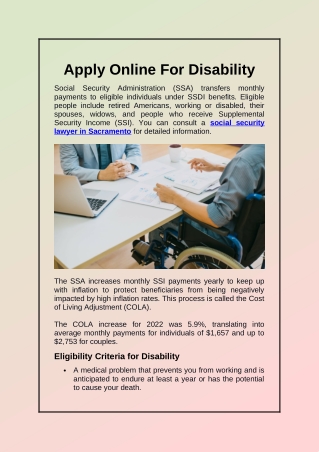 Apply Online for Disability
