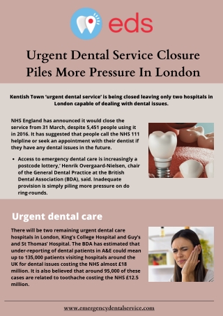 Urgent Dental Service Closure Piles More Pressure In London