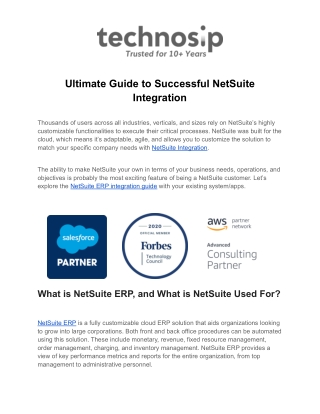 Ultimate Guide to Successful NetSuite Integration