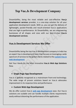 Vue.Js Development Solutions
