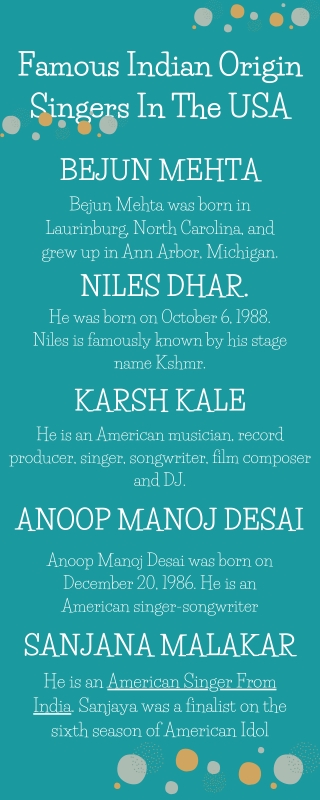 Famous Indian Origin Singers In The USA - Info