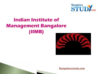 Indian Institute of Management Bangalore (IIMB)
