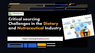 Critical sourcing Challenges in the Dietary and Nutraceutical Industry