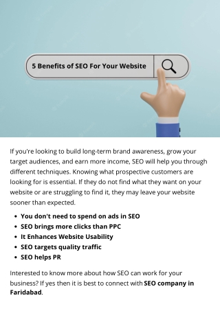 5 Benefits of SEO For Your Website