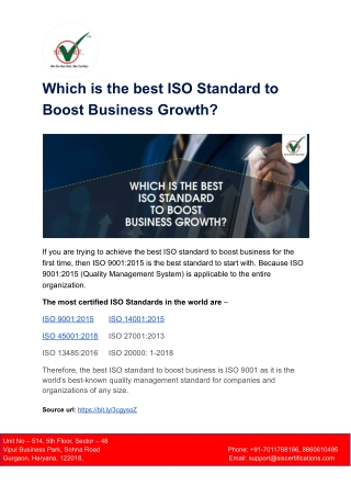 Which is the best ISO Standard to Boost Business Growth