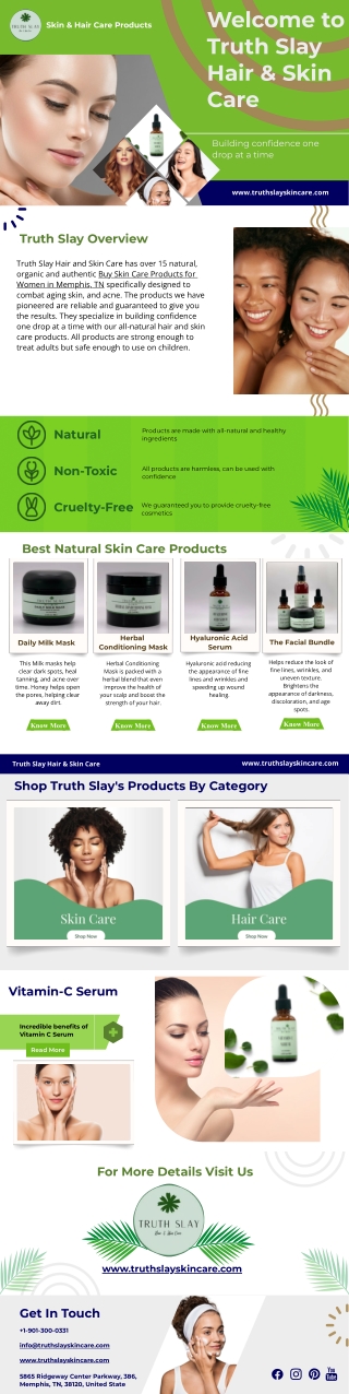 Buy Skin Care Product for women in Memphis, TN | Truth Slay Hair & Skin Care