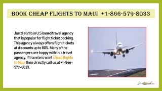 Book Cheap Flight Tickets to Maui  1-866-579-8033