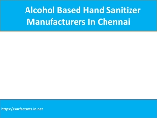 Alcohol Based Hand Sanitizer Manufacturers In Chennai