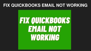 FIX QUICKBOOKS EMAIL NOT WORKING