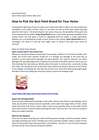 How to Pick the Best Paint Brand for Your Home