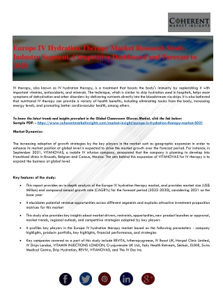 Europe IV Hydration Therapy Market
