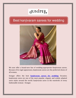 Best kanjivaram sarees for wedding