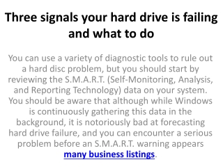 Three signals your hard drive is failing and what to do