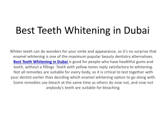Best clinic of Teeth Whitening in Dubai