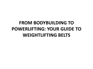 FROM BODYBUILDING TO POWERLIFTING