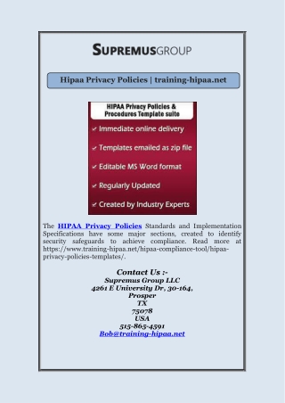 Hipaa Privacy Policies | training-hipaa.net