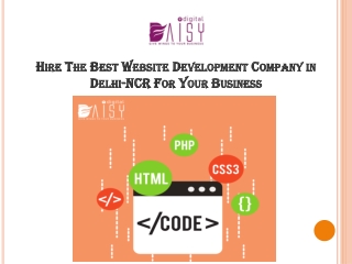 Hire The Best Website Development Company in Delhi-NCR