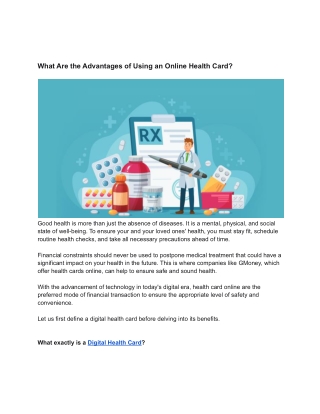 What Benefits Can You Avail Using a Health Card Online_