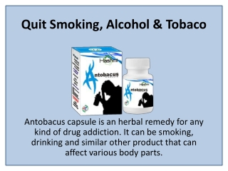 Alcohol De Addiction Herbal Antobacus Capsule