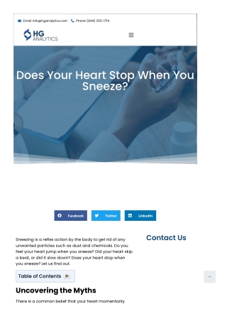 Does Your Heart Stop When You Sneeze?