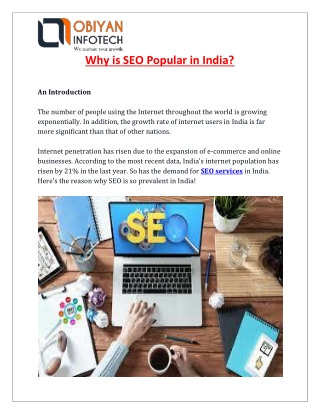 Why is SEO Popular in India