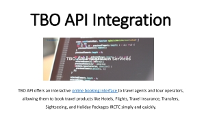 TBO API Integration | TBO Holidays API