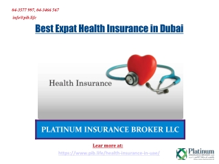 Best Expat Health Insurance in Dubai