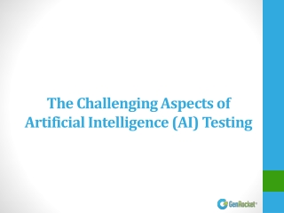 The Challenging Aspects of Artificial Intelligence (AI) Testing