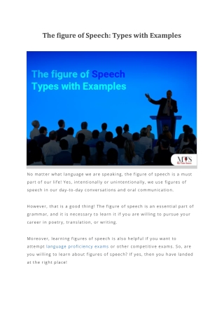 The figure of Speech
