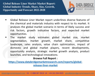 Global Release Liner Market