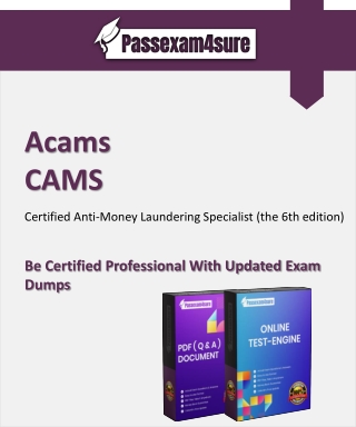 Free Acams CAMS Exam Questions & Answer