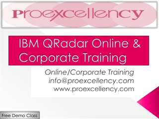 Online Training For IBM QRadar By Proexcellency